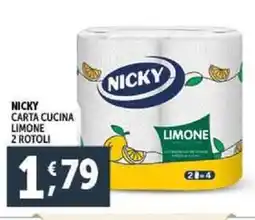 Deco Supermercati Nicky carta cucina limone 2 rotoli offerta
