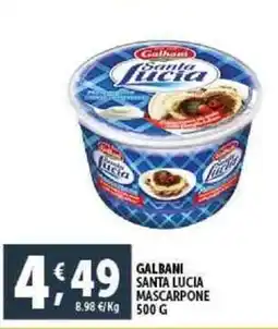 Deco Supermercati Galbani santa lucia mascarpone offerta