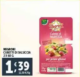Deco Supermercati Negroni cubetti di salsiccia offerta