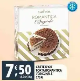 Deco Supermercati Carte d'or torta romantica l'originale offerta