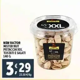 New factor mister nut pistacchi XXL tostati e salati
