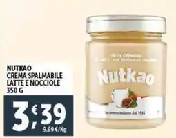 Deco Supermercati Nutkao crema spalmabile latte e nocciole offerta