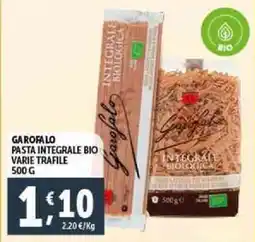 Deco Supermercati Garofalo pasta integrale bio varie trafile offerta