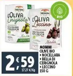 Deco Supermercati Monini olive bio offerta