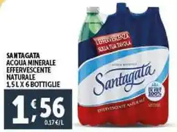 Deco Supermercati Santagata acqua minerale effervescente naturale offerta