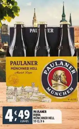 Deco Supermercati Paulaner birra münchner hell offerta