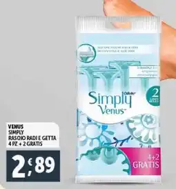 Deco Supermercati Venus simply rasoio radi e getta offerta