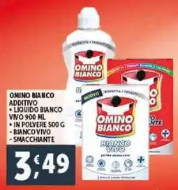 Deco Supermercati Omino bianco additivo-liquido bianco- in polvere-bianco vivo smacchiante offerta