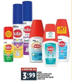 Deco Supermercati Autan insetto repellente vari tipi-dopopuntura junior spray offerta