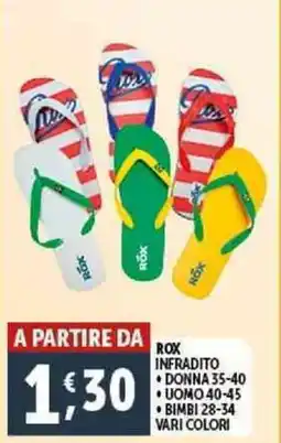 Deco Supermercati Rox infradito vari colori offerta