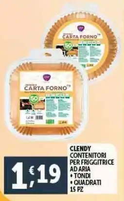 Deco Supermercati Clendy contenitori per friggitrice ad aria offerta