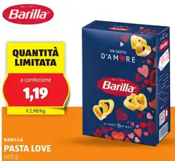 ALDI Barilla pasta love offerta