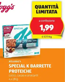 ALDI KELLOGG'S special k barrette proteiche offerta