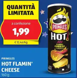 ALDI Pringles hot flamin' cheese offerta