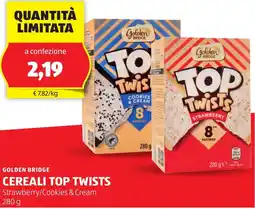 ALDI Golden bridge cereali top twists offerta