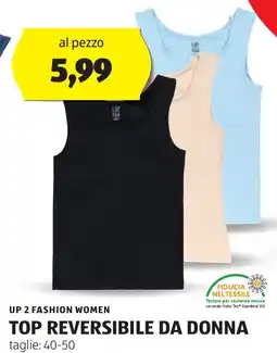 ALDI UP 2 FASHION WOMEN Top reversibile da donna offerta