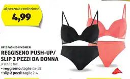 ALDI UP 2 FASHION WOMEN Reggiseno push-up/ slip 2 pezzi da donna offerta