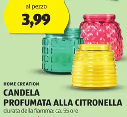 ALDI HOME CREATION andela profumata alla citronella offerta