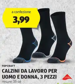 ALDI TOPCRAFT Calzini da lavoro per uomo e donna, 3 pezzi offerta