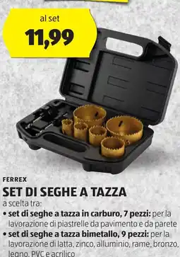 ALDI FERREX Set di seghe a tazza offerta