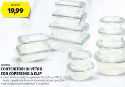 ALDI CROFTON Contenitori in vetro con coperchio a clip offerta