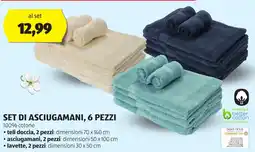 Set di asciugamani, 6 pezzi