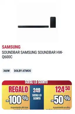 Trony SAMSUNG SOUNDBAR SAMSUNG SOUNDBAR HW- Q600C offerta