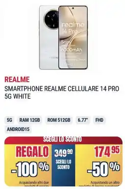 Trony REALME SMARTPHONE REALME CELLULARE 14 PRO 5G WHITE offerta