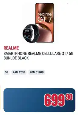 Trony REALME SMARTPHONE REALME CELLULARE GT7 5G BUNLDE BLACK offerta