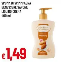 IperFamila Spuma di sciampagna benessere sapone liquido crema offerta