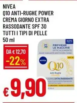 IperFamila Nivea q10 anti-rughe power crema giorno extra rassodante spf 30 tutti i tipi di pelle offerta