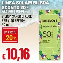 IperFamila Bilboa sapor di aloe per viso SPF50+ offerta