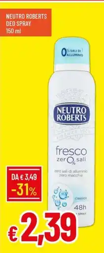 IperFamila Neutro roberts deo spray offerta