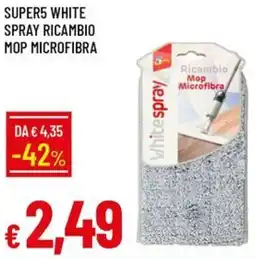 IperFamila Super5 white spray ricambio mop microfibra offerta
