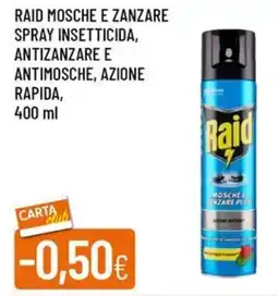 IperFamila Raid mosche e zanzare spray insetticida, antizanzare e antimosche, azione rapida offerta