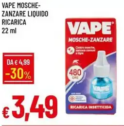 IperFamila Vape mosche- zanzare liquido ricarica offerta