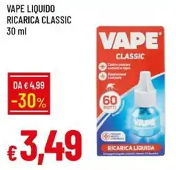 IperFamila Vape liquido ricarica classic offerta