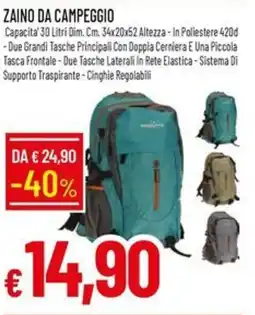 IperFamila Zaino da campeggio offerta