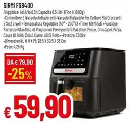 IperFamila GIRMI FG8400 Friggitrice Ad Aria offerta