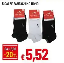 IperFamila 5 calze fantasmino uomo DYNAMIC offerta