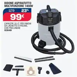 Bricofer Bidone aspiratutto multifunzione 1400W offerta
