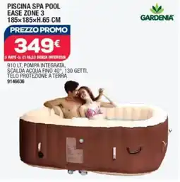 Bricofer Piscina spa pool ease zone 3 185x185xh.65 cm GARDENIA offerta