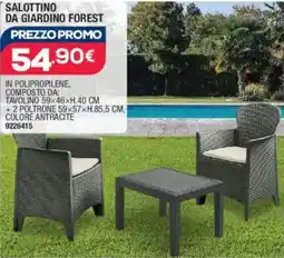 Bricofer Salottino da giardino forest offerta