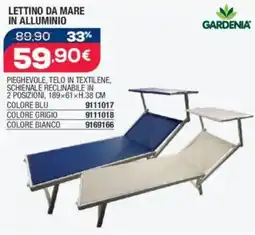 Bricofer Lettino da mare in alluminio GARDENIA offerta
