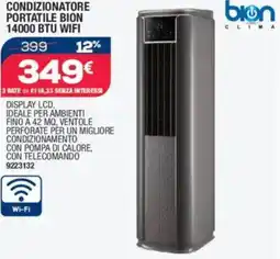 Bricofer bion clima Condizionatore portatile bion 14000 btu wifi offerta