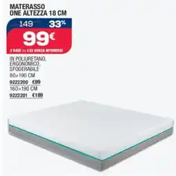 Bricofer Materasso one altezza 18 cm offerta