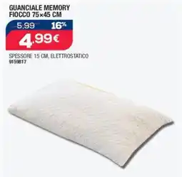 Bricofer Guanciale memory fiocco 75x45 cm offerta
