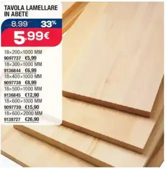 Bricofer Tavola lamellare in abete offerta