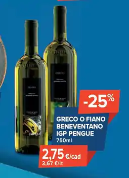 Sapore di Mare Greco o fiano beneventano IGP pengue offerta