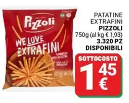 Supermercati Gulliver Patatine extrafini PIZZOLI offerta